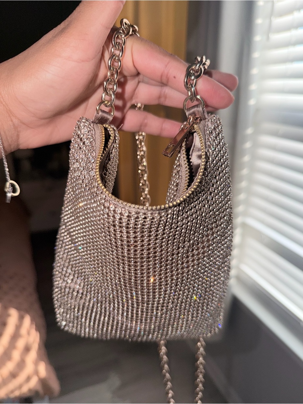 Zara Gold Beaded Bag